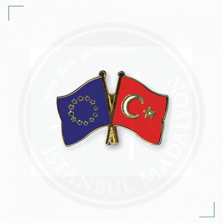 Avrupa Birliği & Türkiye Bayraklı Yaka Rozeti
