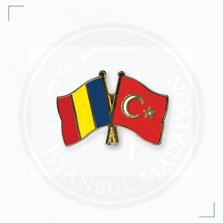Belçika & Türkiye Bayraklı Yaka Rozeti